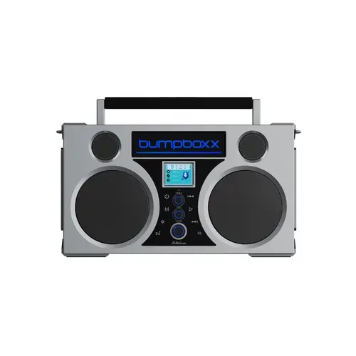 Bumpboxx Retroboom Portable Bluetooth Boombox - Wireless Stereo Speaker, Rechargeable, High-Watts Audio Device
