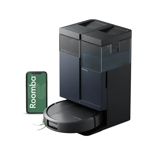 Roomba® Plus 415 Combo Robot Vacuum & Mop + AutoWash™ Dock – 20,000Pa Suction, Powerful SmartScrub™ Pressure, Self-Emptying, Auto-Wash & Heat-Dry Mop Pads, LiDAR Navigation, Slimmer Design, Up to 75 Days Hands-Free Cleaning