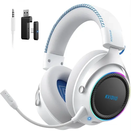 Wired Gaming Headset, Over-Ear Gaming Headphones with Noise Canceling Microphone, RGB LED, Stereo Bass Sound for PS5, PS4, PC, Xbox Series X/S, Nintendo Switch Wireless ANC game tiktokshopbacktoschool