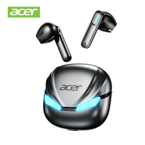 Acer OHR800 Bluetooth 6.0 Wireless Earbuds, 140H Playtime, Hi-Fi Stereo Sound, IPX5 Waterproof, ENC Distinct Calls, 10-Min Quick Charge, USB Connection, Automatic Pairing, Gym & Game Use