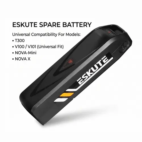 Eskute Genuine Lithium Replacement Batteries for Electric Bikes - 48V Capacities (13Ah, 23Ah), Rechargeable Cycling & Outdoor Recreation Equipment Accessories