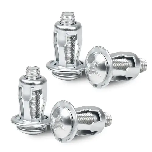 【toolupgrade】30Pcs/90Pcs Heavy-Duty Carbon Steel Button Rivet Locking Nuts Set - Durable, Rustproof, Bolt-Compatible Industrial & Furniture Hardware for Panel Fixing, Sheet Metal Repair (M4, M5, M6 Sizes)