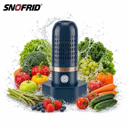 Snofrid Compact OH-Ion Vegetable Purifier - Portable Electrolysis Groceries Washer, 10-Min Fast Clean for Produce, Meat, Seafood, No Scrubbing, IPX7 Rated, Low Maintenance for Home Users, Eliminates Microorganisms