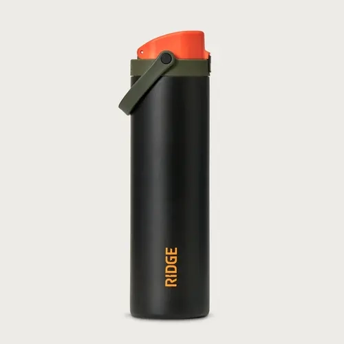 Ridge Stainless Steel Water Bottle, 24oz Double-Wall Leak-Proof Portable Reusable Drinkware for Daily Use Hydration