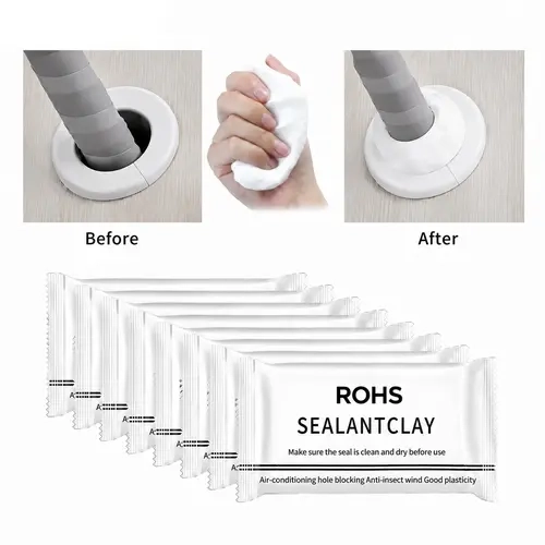 10/20PCS Eco-Friendly Sticky Sealant Clay, Quick-Curing Strong-Adhesion Adhesive Caulk, Waterproof Oil-Resistant Pest Control for Air Conditioner Holes, Wall Cracks