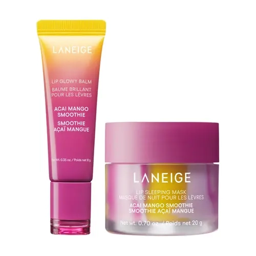 NEW Exclusive Bundle: Laneige Acai Mango Lip Glowy Balm & Lip Sleeping Mask Duo Berry Lip Balm