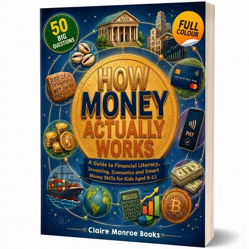 Claire Monroe - How Money Actually Works English Paperback Book (How Things Work Series), Full-Color Illustrated Financial Literacy Guide for Ages 8-12, Covering Investing, Economics & Smart Financial Skills