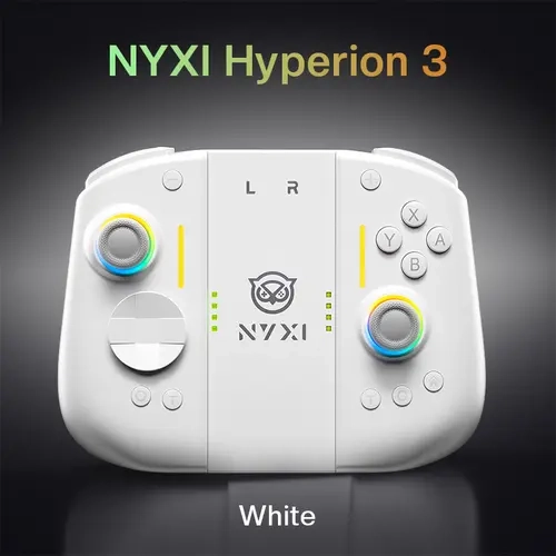 NYXI Hyperion 3 Switch 2 Controller White – World's First Third-Party Wireless Controller for Switch 2, Hall Effect Joystick, 9-Axis Gyro, Full Mechanical Buttons, Dual Back Buttons & Adjustable Vibration,back to school,back to school haul,sohochic