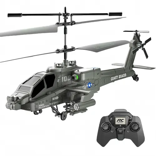 Simulated Apache Armed Remote Control Aircraft RC Helicopter | Altitude Hold Anti-fall RC Plane Toy（requires 3 AAA batteries）