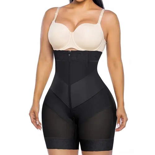 SHAPERX Tummy Control Shapewear Shorts Fajas Colombianas for Women V-Shaped Faja Body Shaper with Removable Straps, Zip-Up Easy On & Off and Crotch Zipper,clothes for back to school,first day of school outfits Breathable Evening