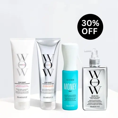 Color Wow Smooth Hair Routine Bundle | Sulfate-Free Shampoo & Conditioner, Moisturizing Leave-In Treatment Money Masque & Award-Winning Anti-Frizz Dream Coat Spray | Hydrating & Clean Hair Care for Smooth, Shiny, Frizz-Free Hair