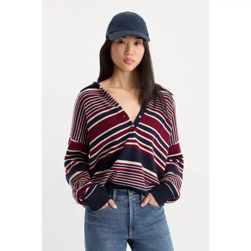 THE OVERSIZED RUGBY SWEATER | MULTI STRIPE