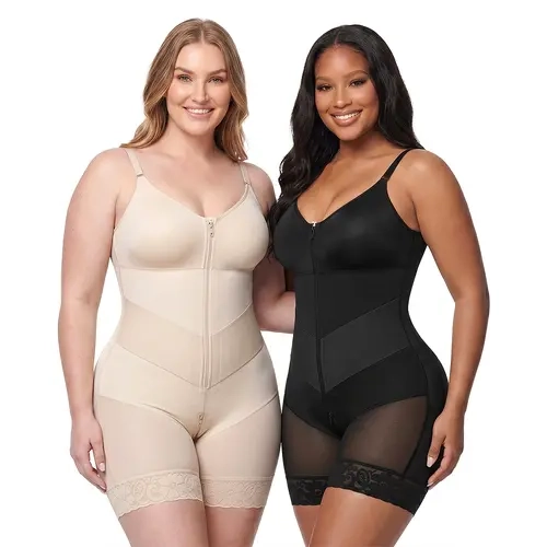 YIANNA 2 Piece V-Shaped Shapewear Moldeadoras Faja for Women Tummy Control  with Zipper Closure