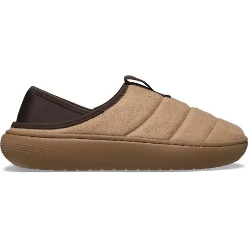 Crocs Adult Classic Vegan Suede Moc, Fuzzy Slippers