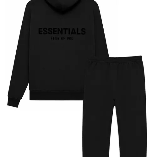 (One Set) Fear Of God Essential Stretch Limo Hoodie and Pants for Men or Women Daily wear