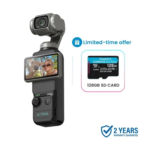 Xtra Muse Vlogging Camera with 1'' CMOS 4K/120fps Videos 3-Axis Gimbal Stabilizer Fast Focusing Face/Object Tracking Portable Handycam Camcorder, Video Recording Camera, Premium Portable Camcorder,sohochic