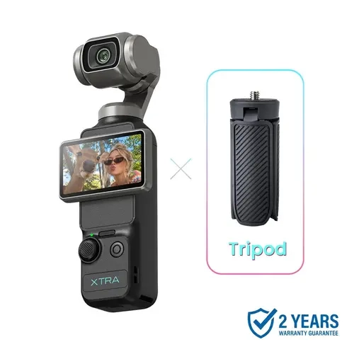 Xtra Muse Digital Vlogging Camera, 1'' CMOS Sensor, 4K/120fps Videos, 3-Axis Gimbal Stabilizer, Fast Focusing, Face/Object Tracking, Portable Handycam Camcorder, Digital Camera,sohochic