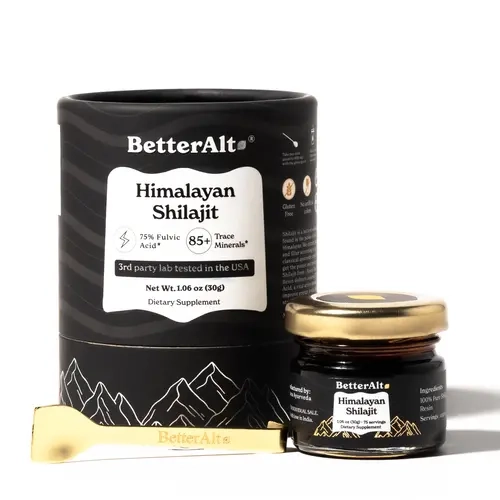 BetterAlt Pure Himalayan Shilajit Resin | Himalayan Superfood | Lab-Tested for Purity | Helps Build Energy Levels | 75 Servings | Dietary Supplement Fitness