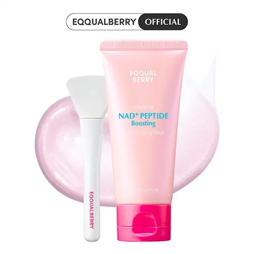 EQQUALBERRY NAD+ Peptide Boosting Night Wrapping Mask 75ml | Overnight Peel-Off Sleeping Mask for Hydration, Firm-Looking & Glowing Skin