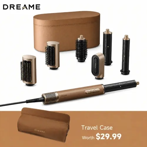 【New Arrival Bundle】DREAME AirStyle Pro 7-in-1 Hair Styler Bundle with Travel Case, Fast Dryer, Auto-Wrap Curling Barrels, Volumizing Brush & Smoothing Brush