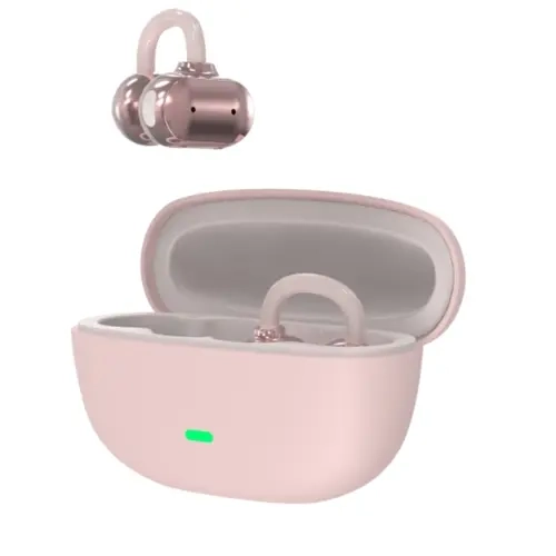 Pink Bluetooth Open Ear Bone Conduction Headphones - Wireless Ear Buds with Bone Conduction Tech, AI Music Composition Model App, IPX8 Rated Waterproof, Dustproof for Sports Audio Electronics