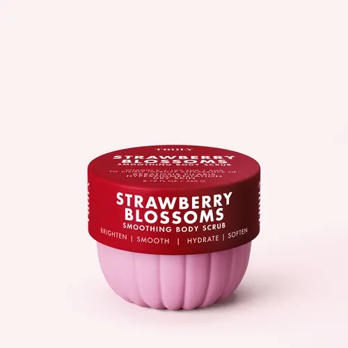 Strawberry Blossoms Exfoliating Body Scrub with Vitamin C + 10% PHA + AHA to Visibly Improve KP Bumps & Uneven Texture