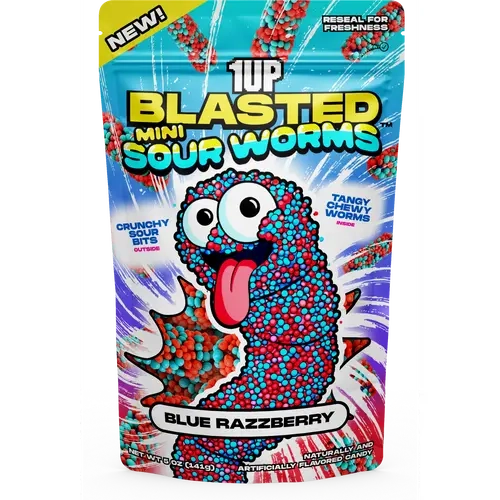 Blue Razzberry Mini Sour Worms