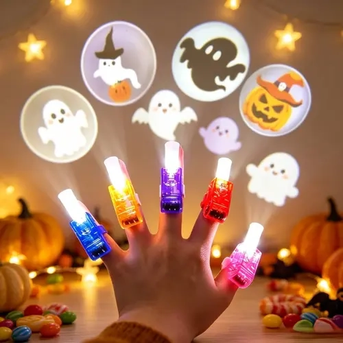 36 PCS Unisex Plastic Halloween LED Finger Lights, Festive Party Gift Packs, Kids Classroom Rewards, Goodie Bag Stuffers, Treats Filler,sohochic