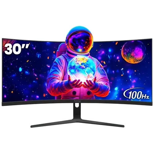 Suevery 30-Inch 1500R Ultrawide Curved Computer Monitor, 21:9 WFHD 2560x1080 100Hz, 99% sRGB Color Gamut, HDMI & DP Ports, Black PC Display for Work & Entertainment