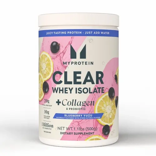 MYPROTEIN Clear Whey Isolate Plus Collagen Protein Powder Mix - Collagen Boosting Peptides, Probiotic, Supports Gut Health for Fitness Enthusiasts, Protein Powder