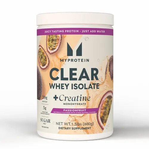 MYPROTEIN Clear Whey Isolate Plus Creatine Monohydrate Protein Supplement, Lemonade-Flavored Fitness Drink for Muscle Support