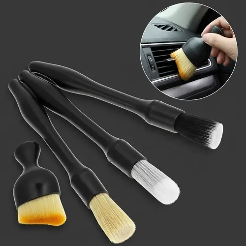 4PCS Car Detailing Brush Set, Ultra-Soft Multi-Use Auto Detailing Supplies, Car Cleaning Kit Interior-Exterior for Dashboard, Air Vent, Crevices,sohochic