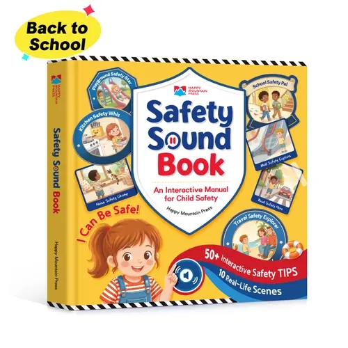 TIMETOME Safety Interactive Sound Book for Kids Child Safety Learning Book with 50 Plus Audio Tips and 10 Real Life Scenes USB C Rechargeable Screen Free Preschool Educational Toy Back to School Gift