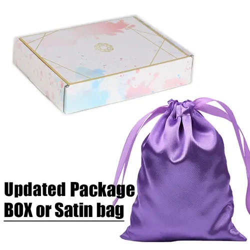 Bling Hair 1-Piece Unisex Satin Bag or Box - Safe Packaging Accessory for Human Hair Wigs, Bling Fashion, Back to School & Soho Chic Styles