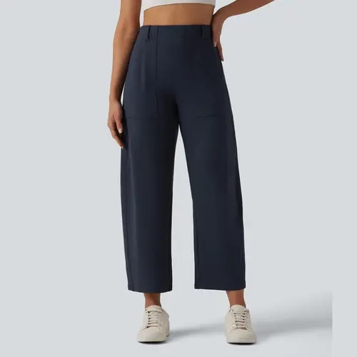 Halara DayStretch High Waisted Barrel Leg Casual Pants with Pockets