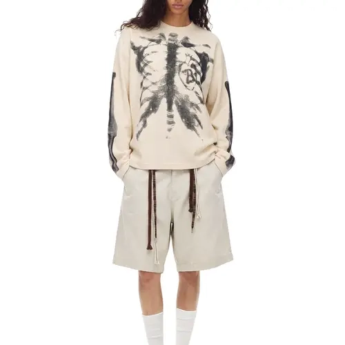 FDR Men’s Skull Graphic Waffle Long Sleeve T-Shirt, Vintage Casual Pullover Top with Y2K Streetwear Style#TikTokShopBackToSchool,sohochic