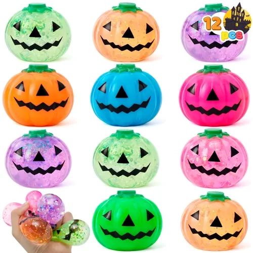 Halloween Pop Game Toys 12 PCS, Push Pop Fidget Game Toys for Kids, Halloween Silicone Sensory Popper Toys, Stress Relief Fidget Toys, Halloween Party Favors, Goodie Bag Stuffers, Toys for Trick or Treat，1pcs/3pcs Jumbo Pumpkin