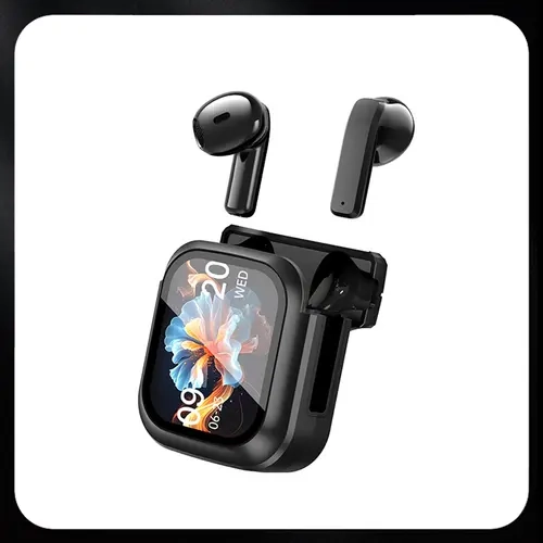 Portable Bluetooth 6.0 Audio Earbuds with Touch Screen Charging Case, ANC Noise Cancellation, ENC Enhanced Calls, HiFi Stereo Sound, Multi-Language Support, Remote Camera Control, Find Earbuds Function, Long Playtime, Stable Connection for iPhone Android