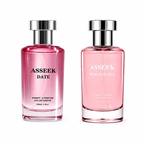 ASSEEK Women’s Perfume Duo, 2x80ml Alcohol-Base Eau de Parfum (DATE & PINK ROMANCE) Liquid Fragrance, Sweet Fruit & Gourmand Floral Scents, Long-Lasting Perfume,sohochic