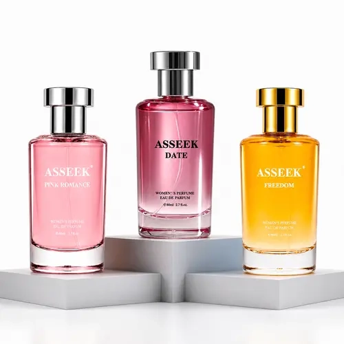 ASSEEK Women’s Long-Lasting Eau de Parfum Set - 3x80ml EDP Fragrances, Including Pink Romance, Date & Freedom Scents: Fruity Floral, Sweet Gourmand, Fresh Aquatic