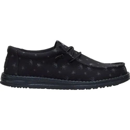 HEYDUDE Wally Halloween Spiders - Men's Comfortable Slip on Shoes
