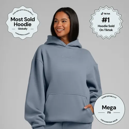 Comfrt | Signature Hoodie - Mega | Soft Comfy Roomy Everyday Essential Unisex Hoodie