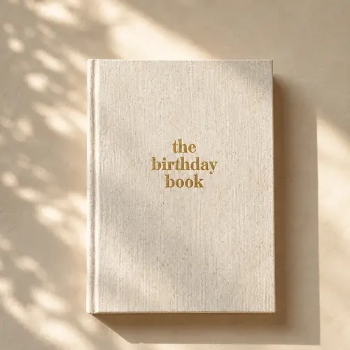 Birthday Book Keepsake Journal, Gift for New Parents, Aesthetic Letter to My Child, Heirloom Quality Linen Journal, Baby Memory Book, Perfect Baby Shower Gift