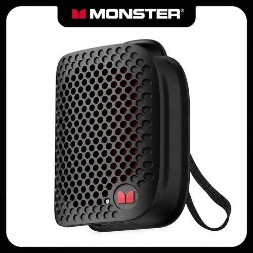 MONSTER M3 Mini Bluetooth Speaker, Magnetic Clip-On Wearable Wireless Device with TWS Stereo Sound, Speaker Cleaner Sound, IPX7 Waterproof, 80g Lightweight Portable for Outdoor Activities, TikTokShopBackToSchool
