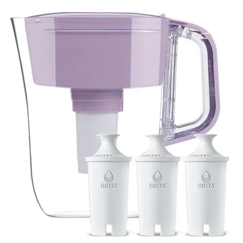 Brita Bundle & Save: 6-Cup Misty Lilac Water Pitcher + 3 Original Filters | TikTok Shop Exclusive