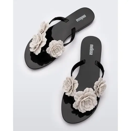 Melissa Harmonic Springtime Women's Floral Jelly Flip Flops - Cute, Feminine-Look Shoes for Women Sandals for Casual Outings