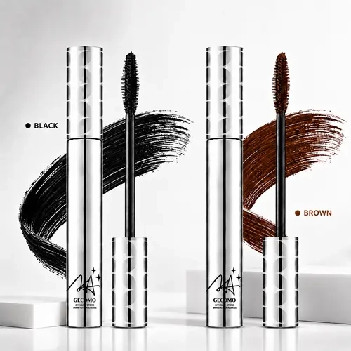 GECOMO Metal Wand Mascara with Fine Bristles, Lightweight Buildable Volumizing Formula, Curl Lift Effect, Volumizes Lashes, Defined Fluffy Lashes for Daily Makeup,sohochic