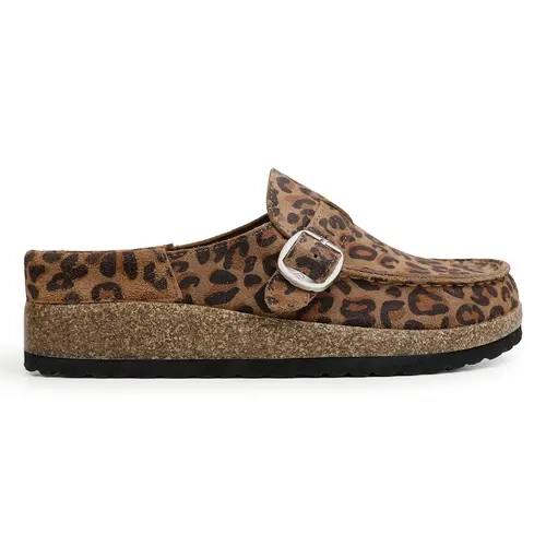 EVELLYHOOTD Women's Adjustable Buckle Clogs - Round Toe, Soft Suede, Buckle Strap, Comfortable Stylish Women's Shoes for Casual Wear