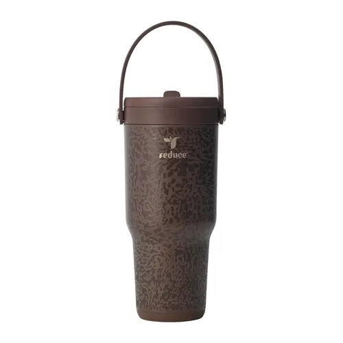 Reduce Chiller GO 34oz Insulated Tumbler - Stainless Steel Water Bottle with Leak-Proof Flip Straw & Removable Handle