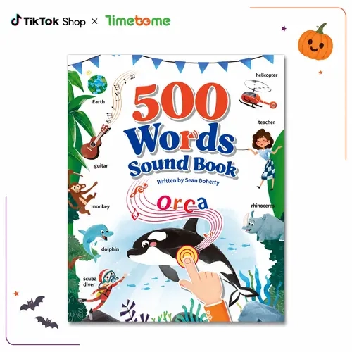 2026-TIMETOME Unisex English Interactive Sound Book,  Early Language Learning Toy for Kids 1-6, 500 Words & 22 Themes, Perfect Toddler Gift Idea